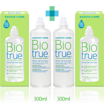 Zestaw płynów Biotrue 2x 300 ml